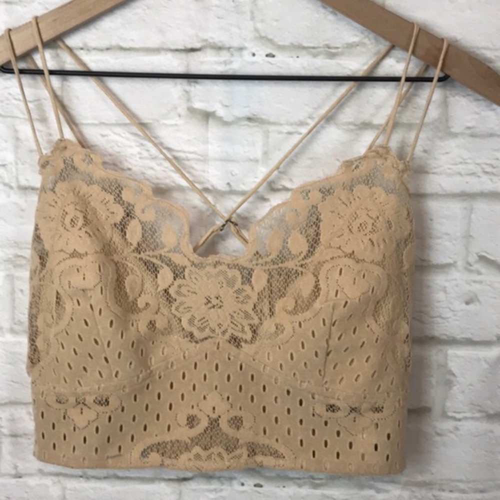🆕 Free People Nude Eyelet/ Lace Bralette